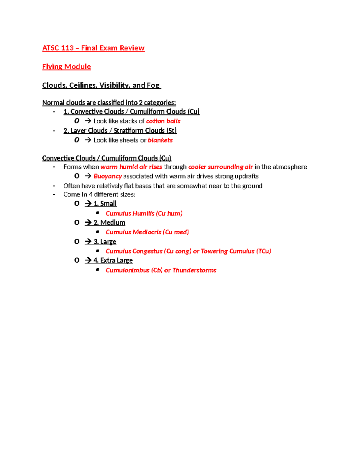 ATSC 113 Final Exam - Astc Cheat Sheet Summary Weather For Sailing ...