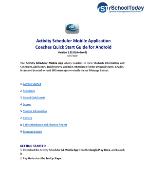 Student Mobile Quickstart