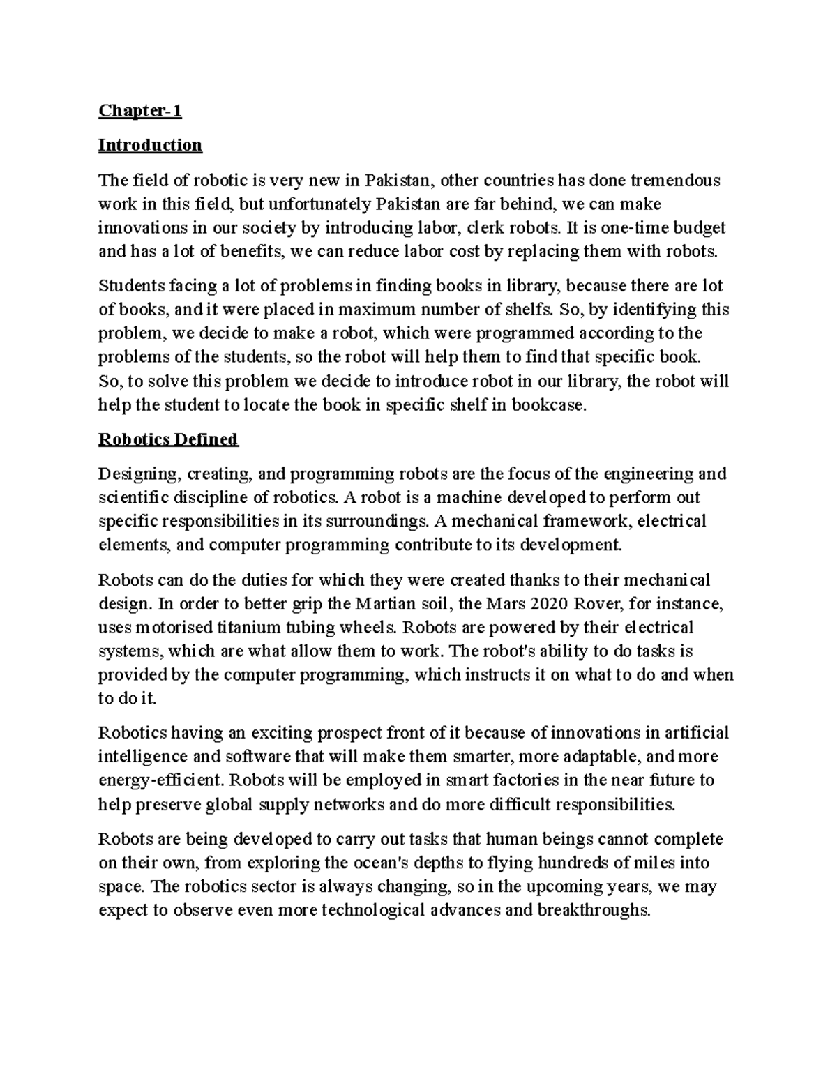 Thesis OF ALR Robot - jcnjnjndewuewebiwbwrfib - Chapter- Introduction ...