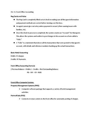 Ch. 5 III. The Night Audit lecture 4 - Ch. 5 III. The Night Audit Night ...