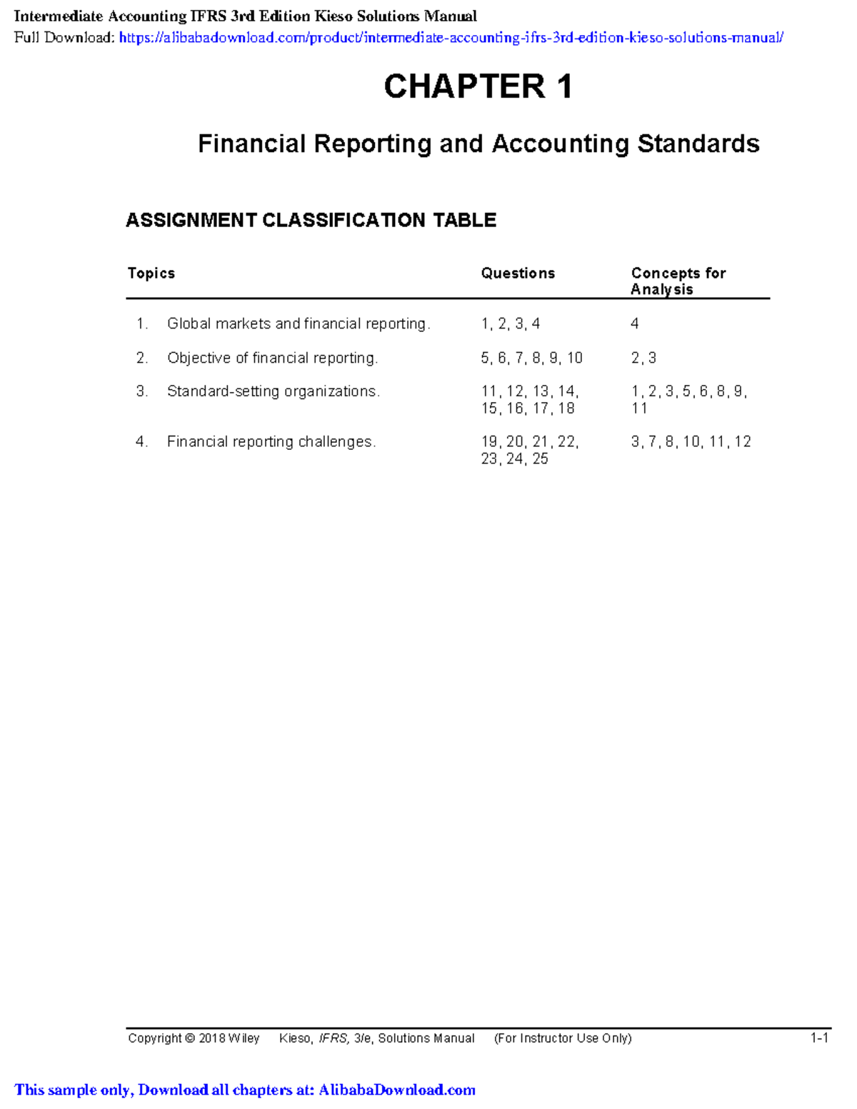 Intermediate accounting ifrs 3rd edition kieso solutions manual