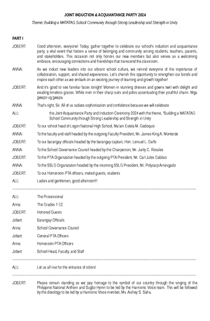 Community Nite Hosting Script - Community Nite Host’s Script Pre-Intro ...