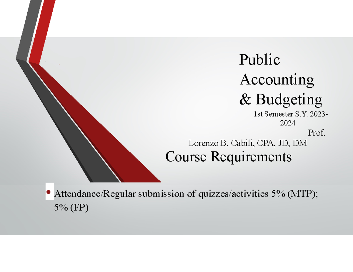 Module0 PublicAccountingandBudgeting (1) 110850 Public Accounting