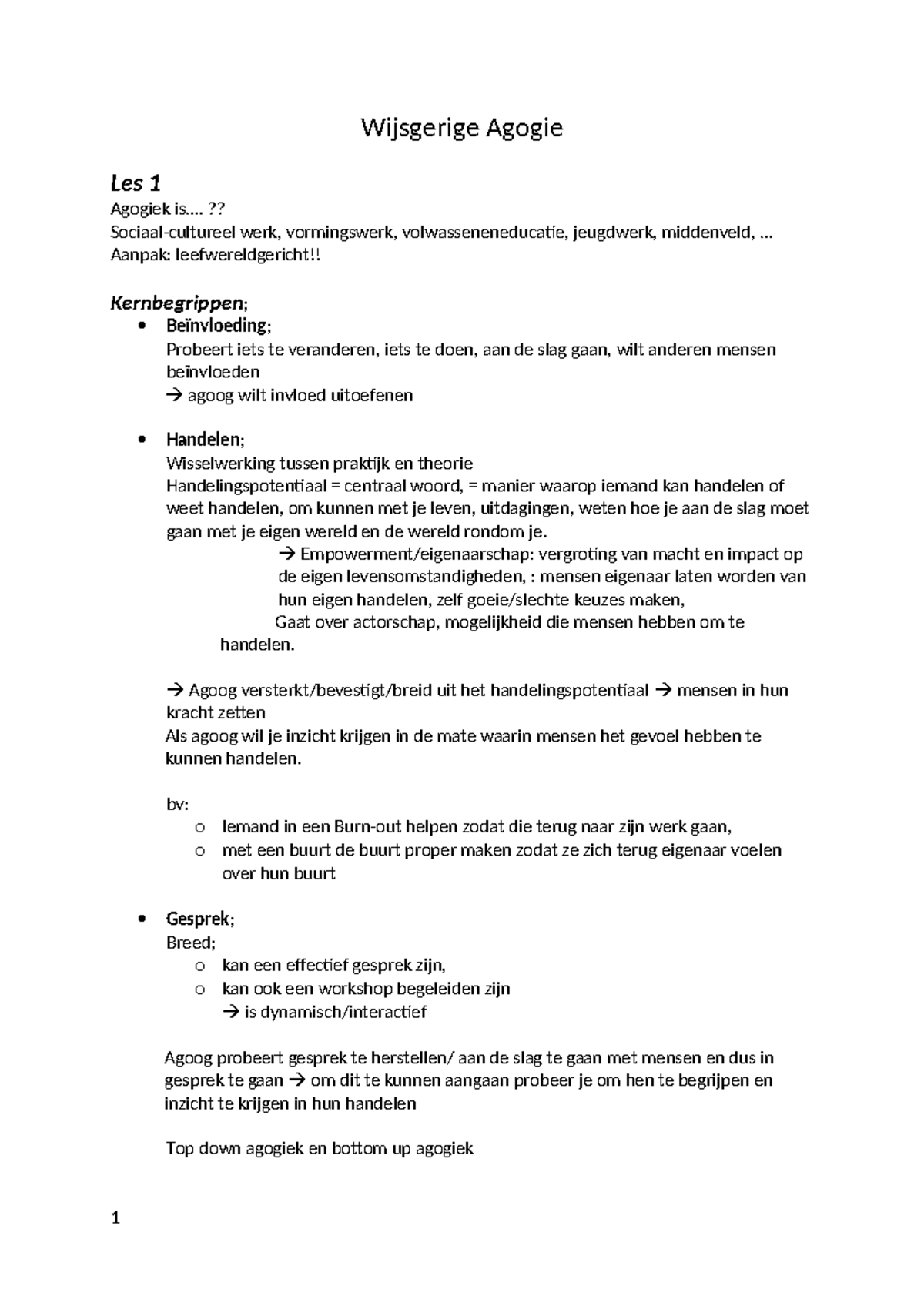 Wijsgerige-Agogie - Samenvatting Wijsgerige Agologie - Wijsgerige ...