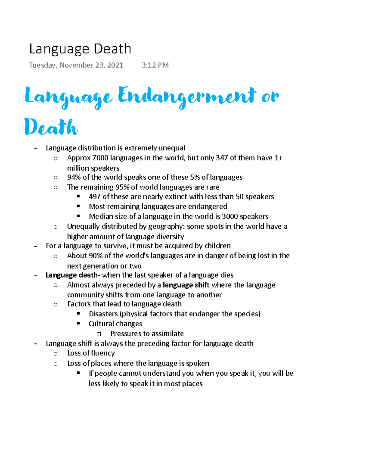 linguistics-w8-language-death-ling-1-ucla-studocu