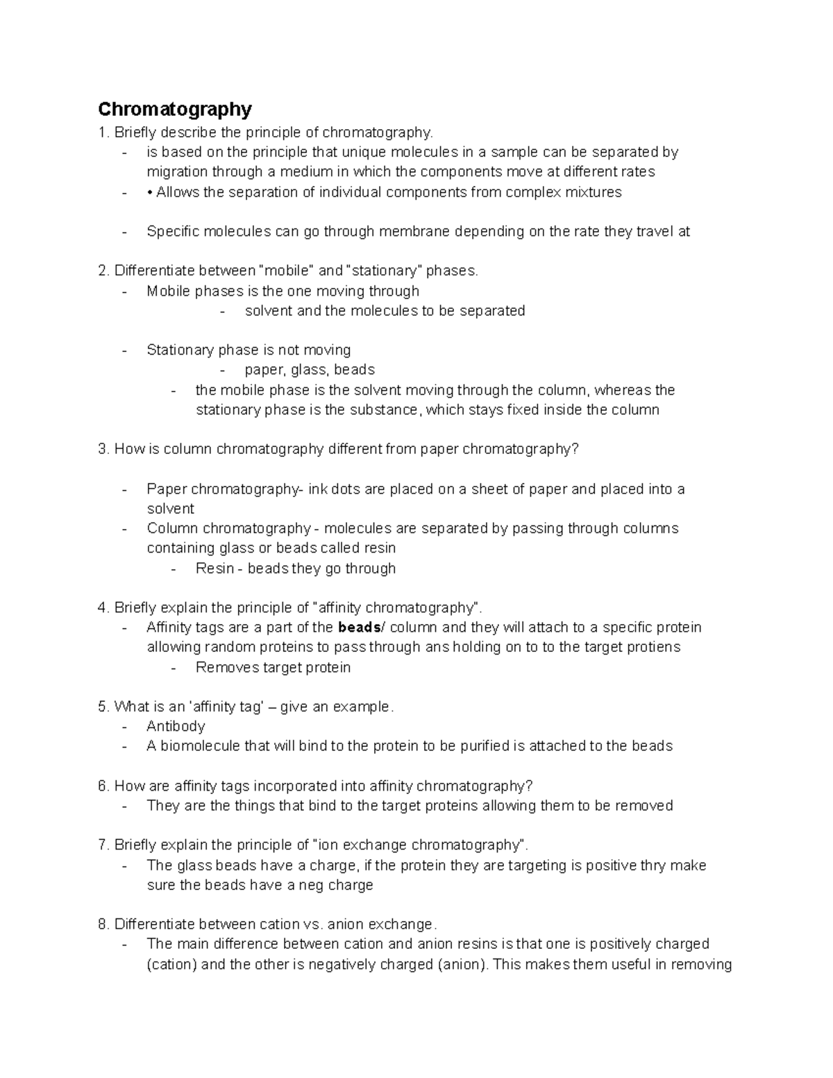 Zwitterions Chromatography Google Docs Chromatography Briefly
