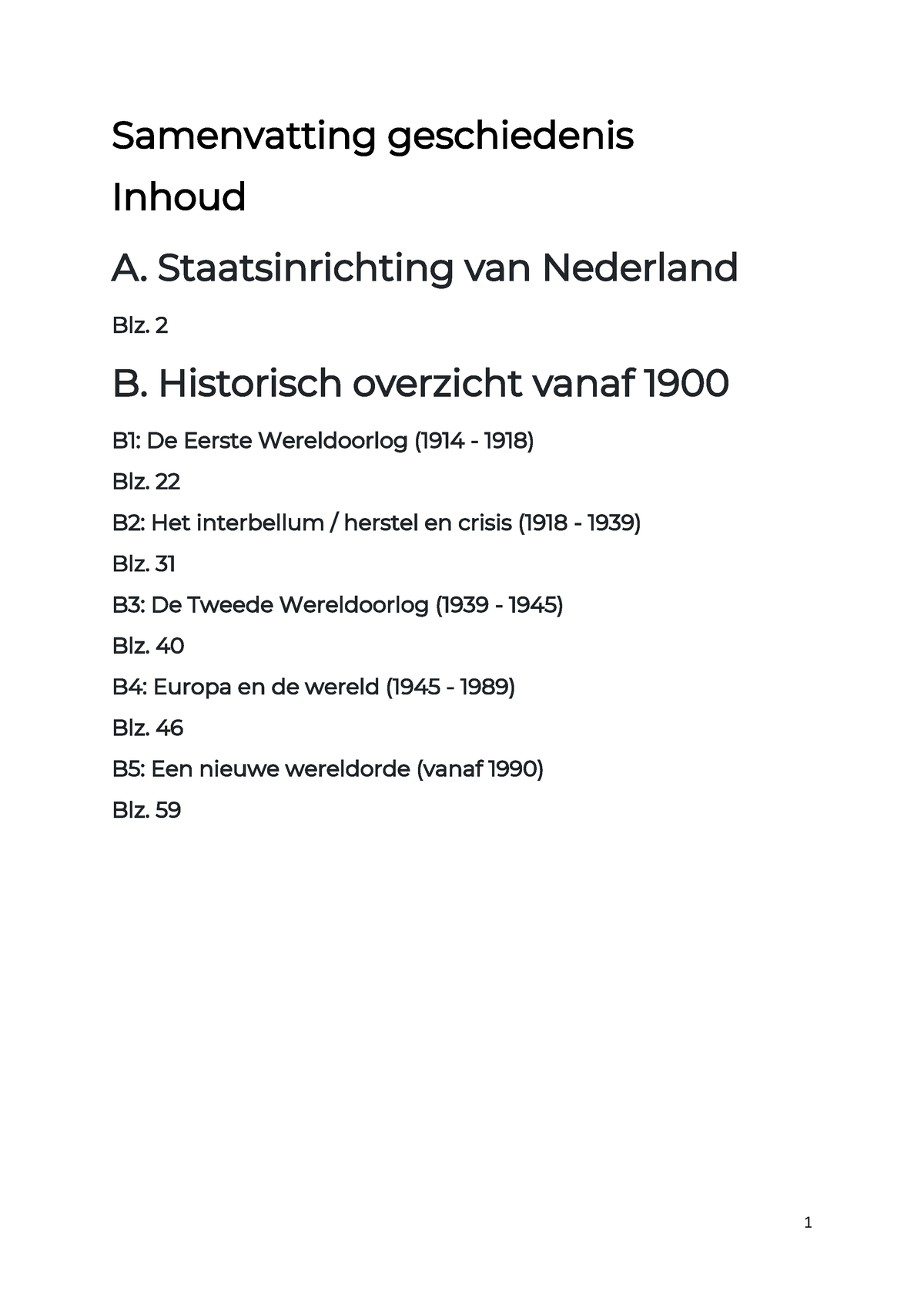 Volledige Samenvatting - Geschiedenis 4TL - Samenvatting Geschiedenis ...