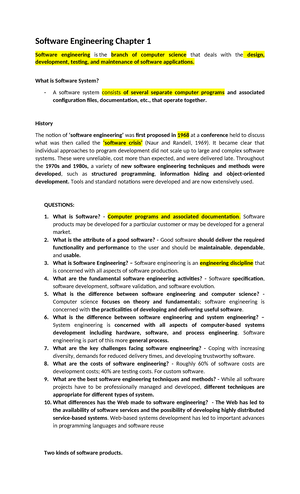 Reviewer 2 SE - N/a - Chapter 2: Software Development Life Cycle LIFE ...