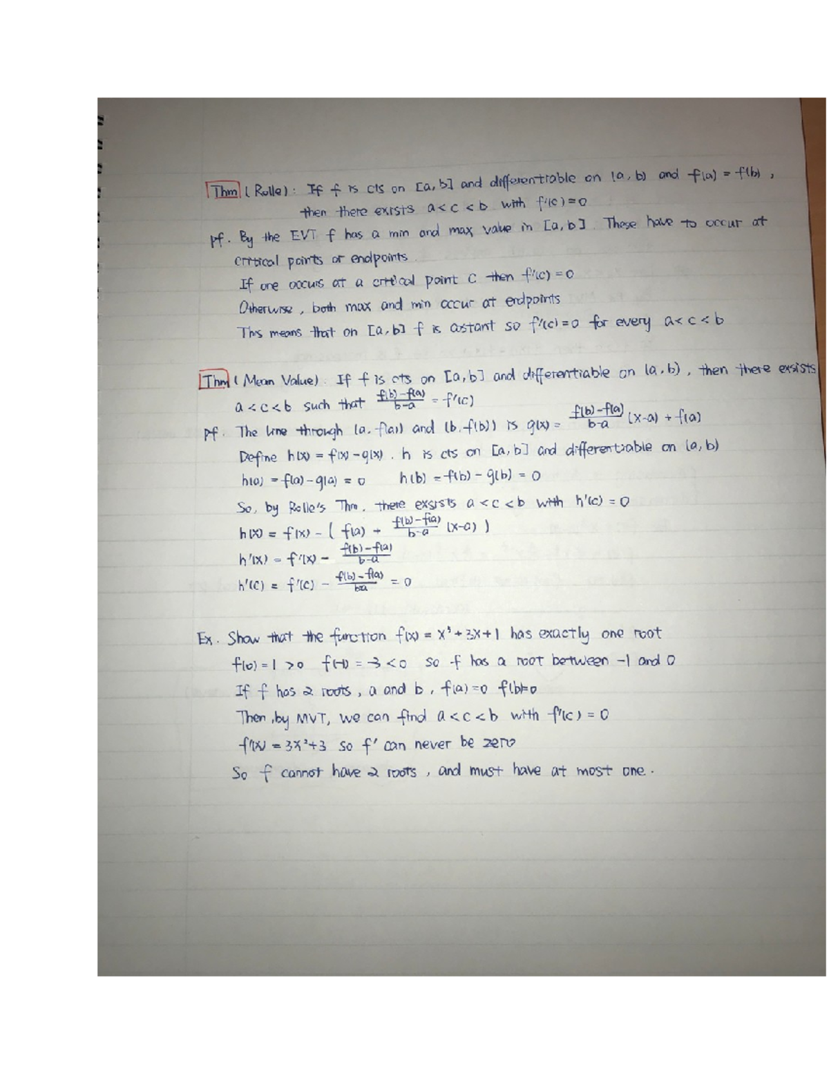 mean value theorem and 1st derivative test - MAT21A - an rs so ...