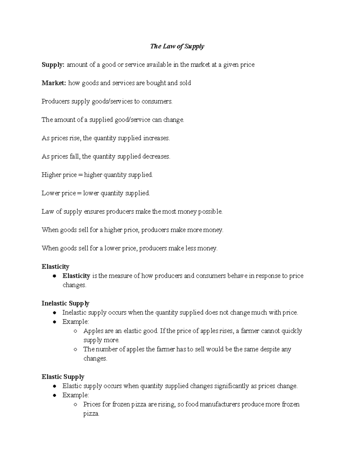 economics-lecture-notes-the-law-of-supply-supply-amount-of-a-good