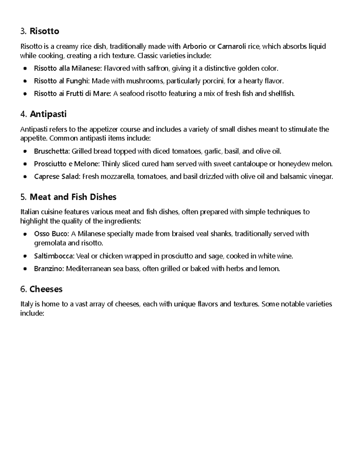 Lm - eng - 3. Risotto Risotto is a creamy rice dish, traditionally made ...