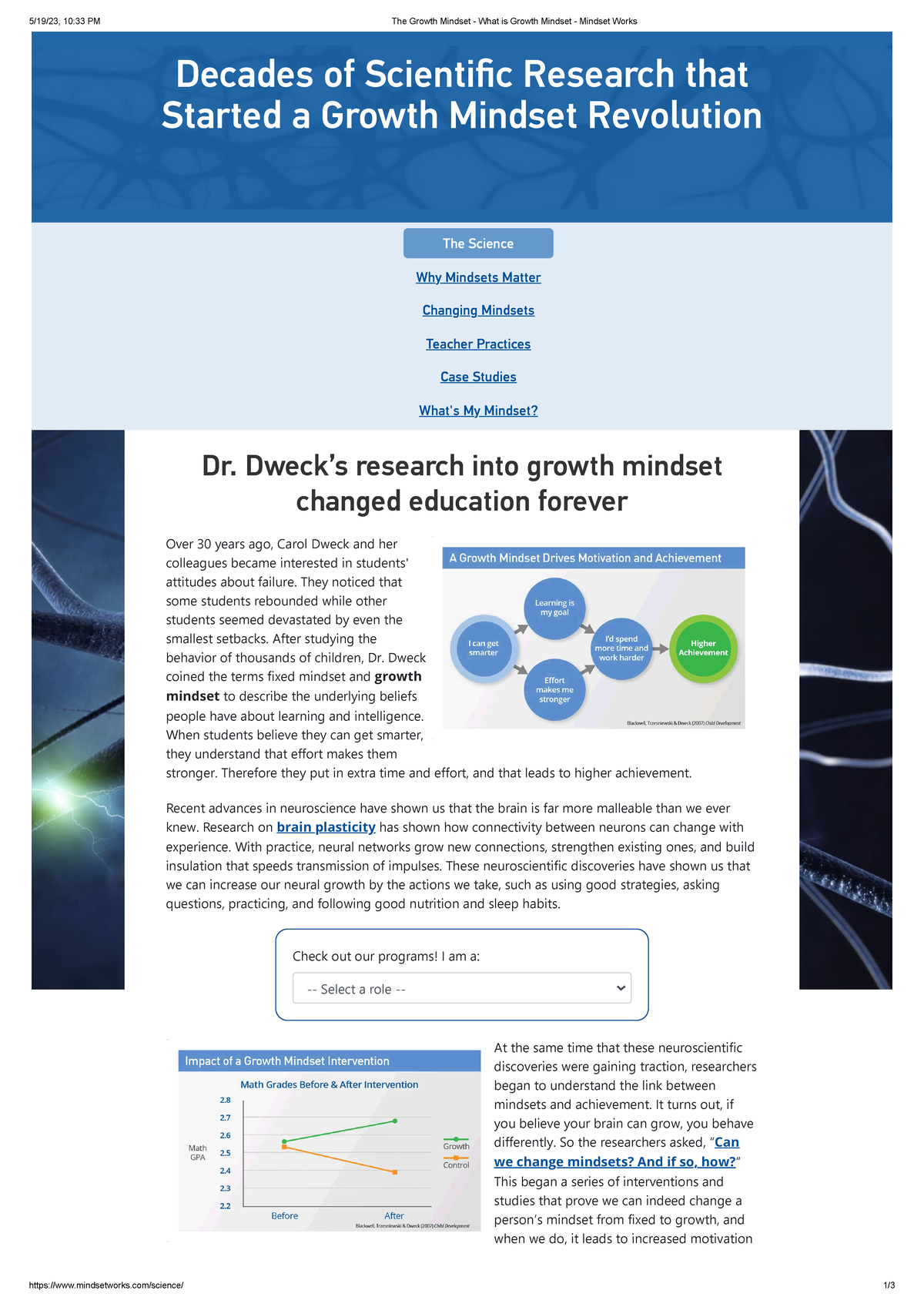 The Growth Mindset - What is Growth Mindset - Mindset Works - Dweck’s ...