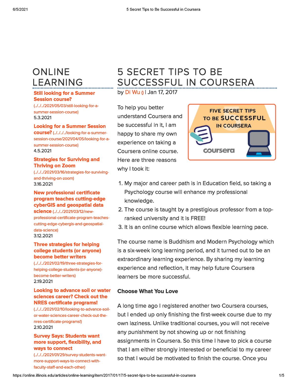 5 Secret Tips To Be Successful In Coursera - 6/5/2021 5 Secret Tips To ...