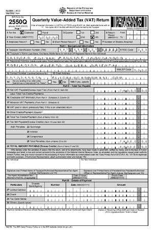 VAT November PART 2 - BIR Form 2550M - February 2007 (ENCS) Page 2 ...