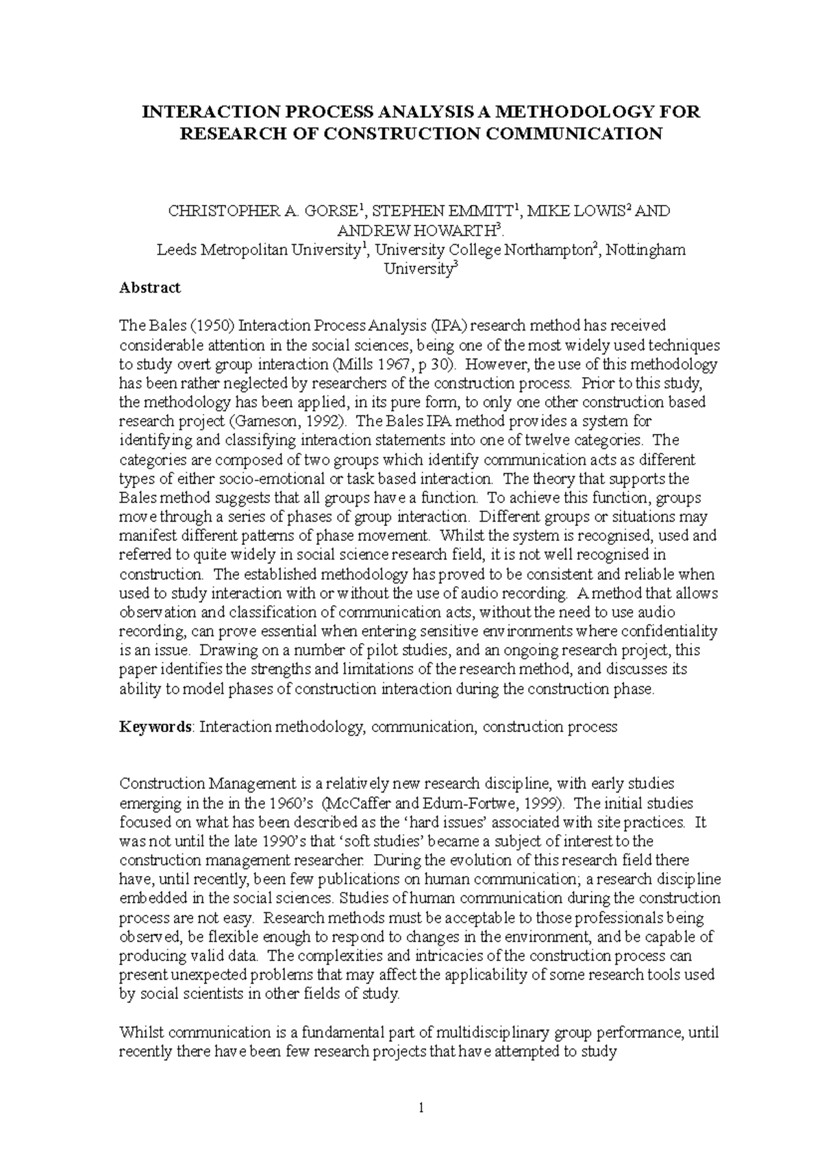 Detail Design 2000 Using Interaction Process Analysisin Construction ...
