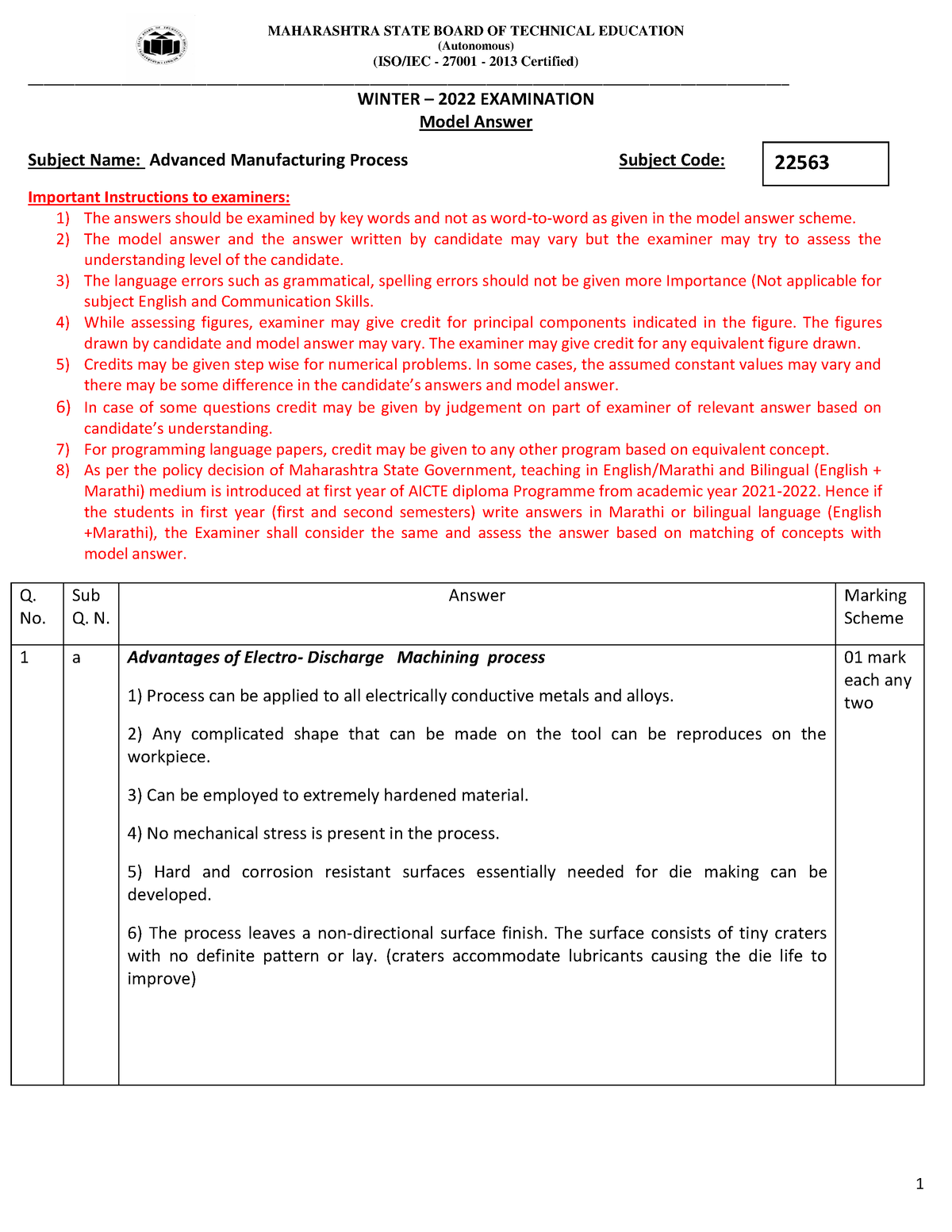 22563 2022 Winter model answer paper - (Autonomous) (ISO/IEC - 27001 ...