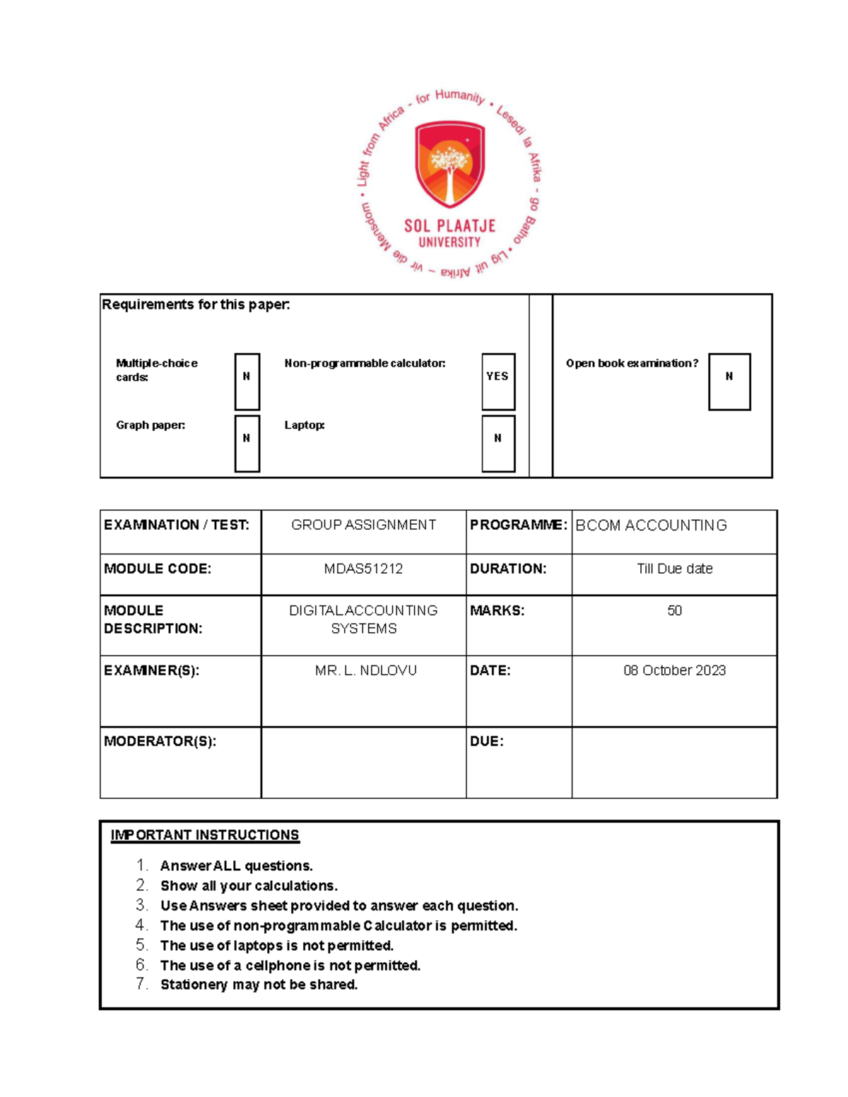 assignment last date dec 2023