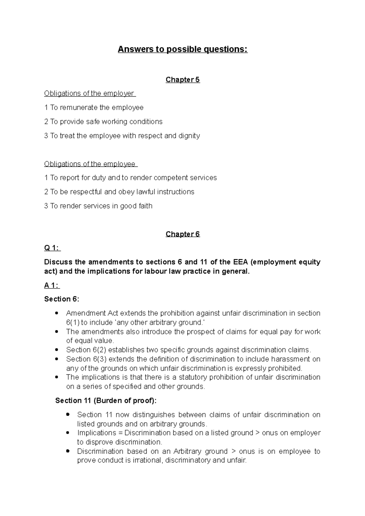 Answers To Possible Questions - Answers To Possible Questions: Chapter ...