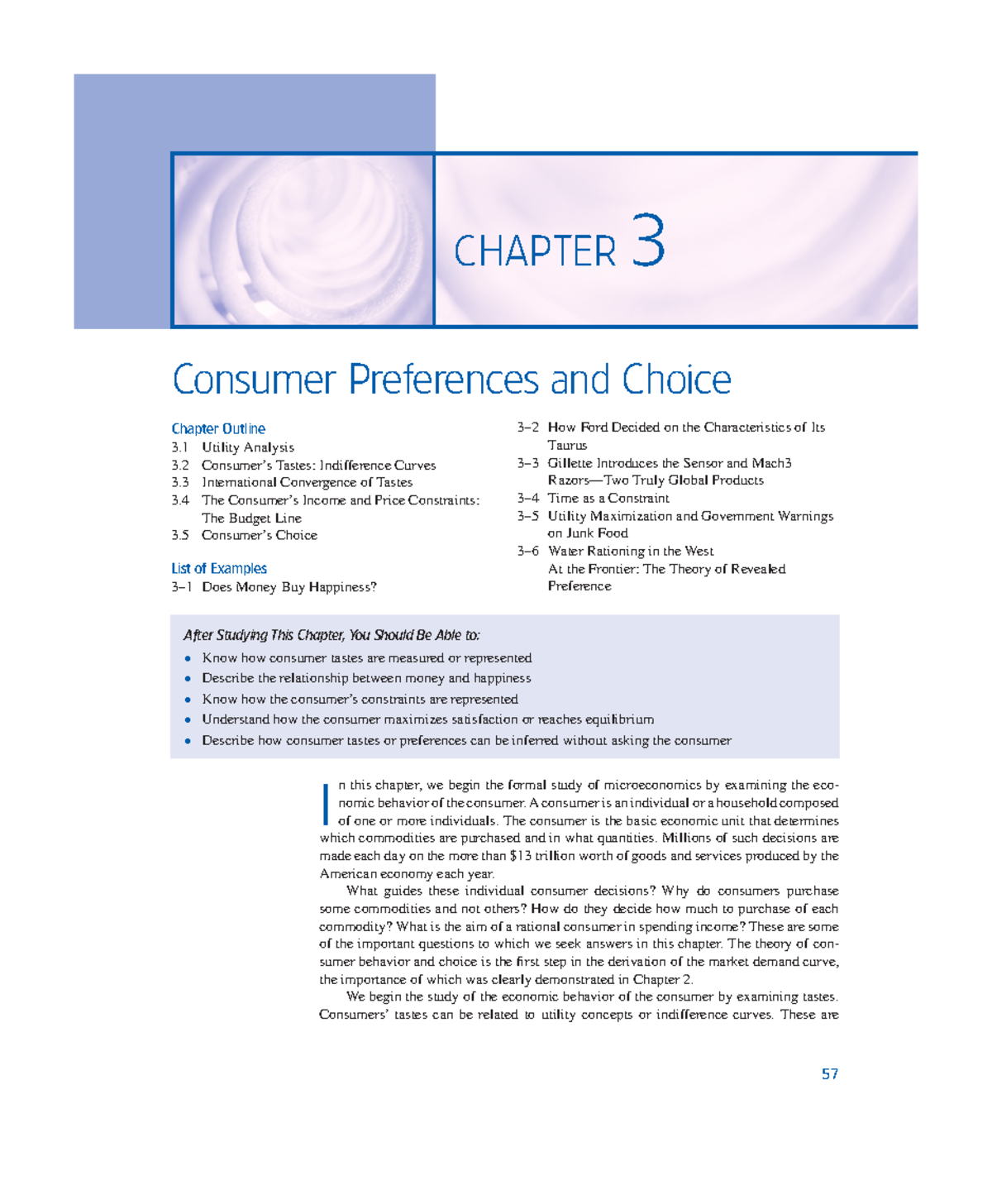 Salvatore Chapter 3 - Read thoroughly - CHAPTER 3 Consumer Preferences ...