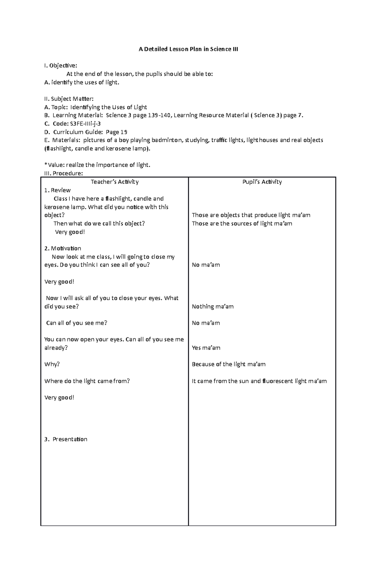 424245168 A Detailed Lesson Plan in Science III Final Demo - A Detailed ...