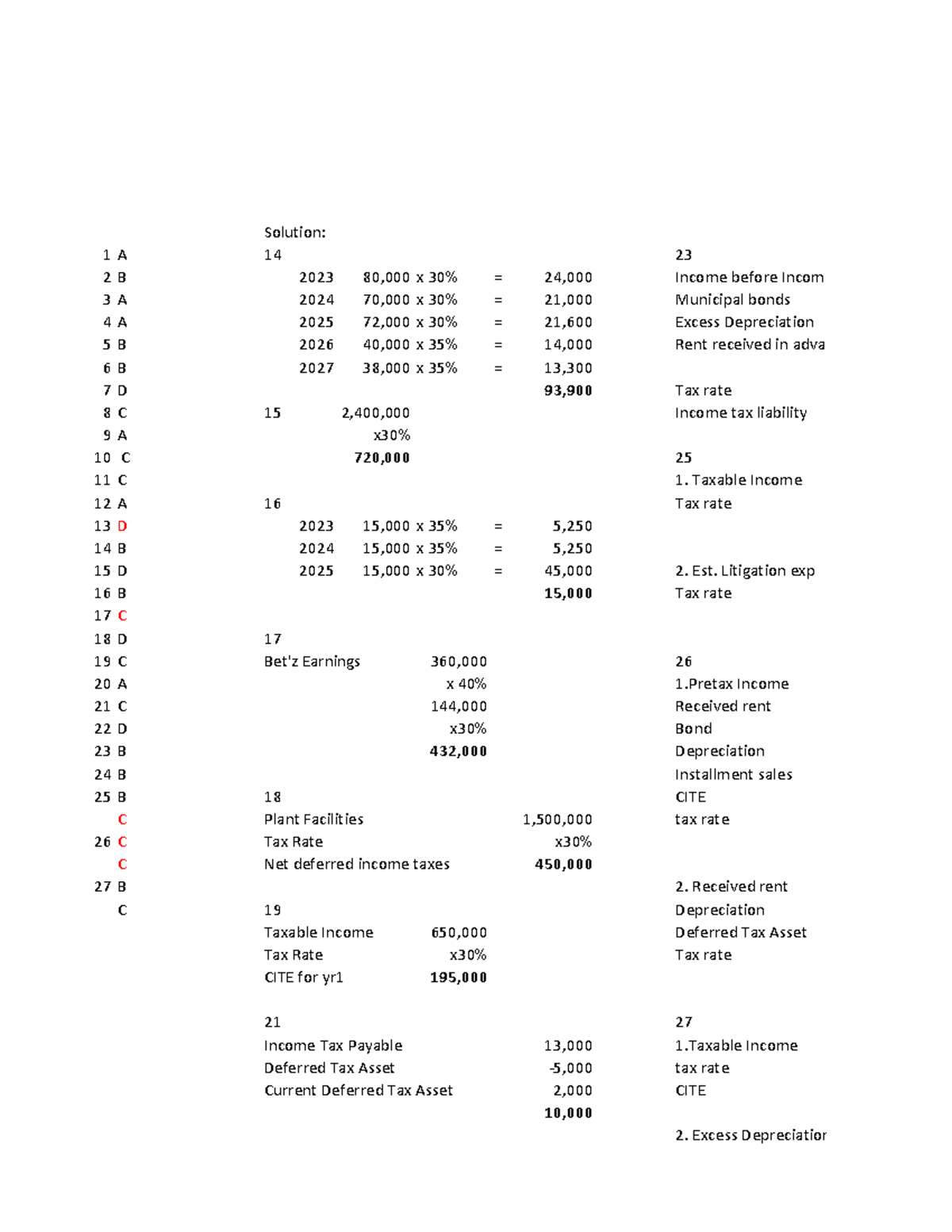 Answer - This is all about Intermediate Accounting 3 - Solution: 1 A 14 ...