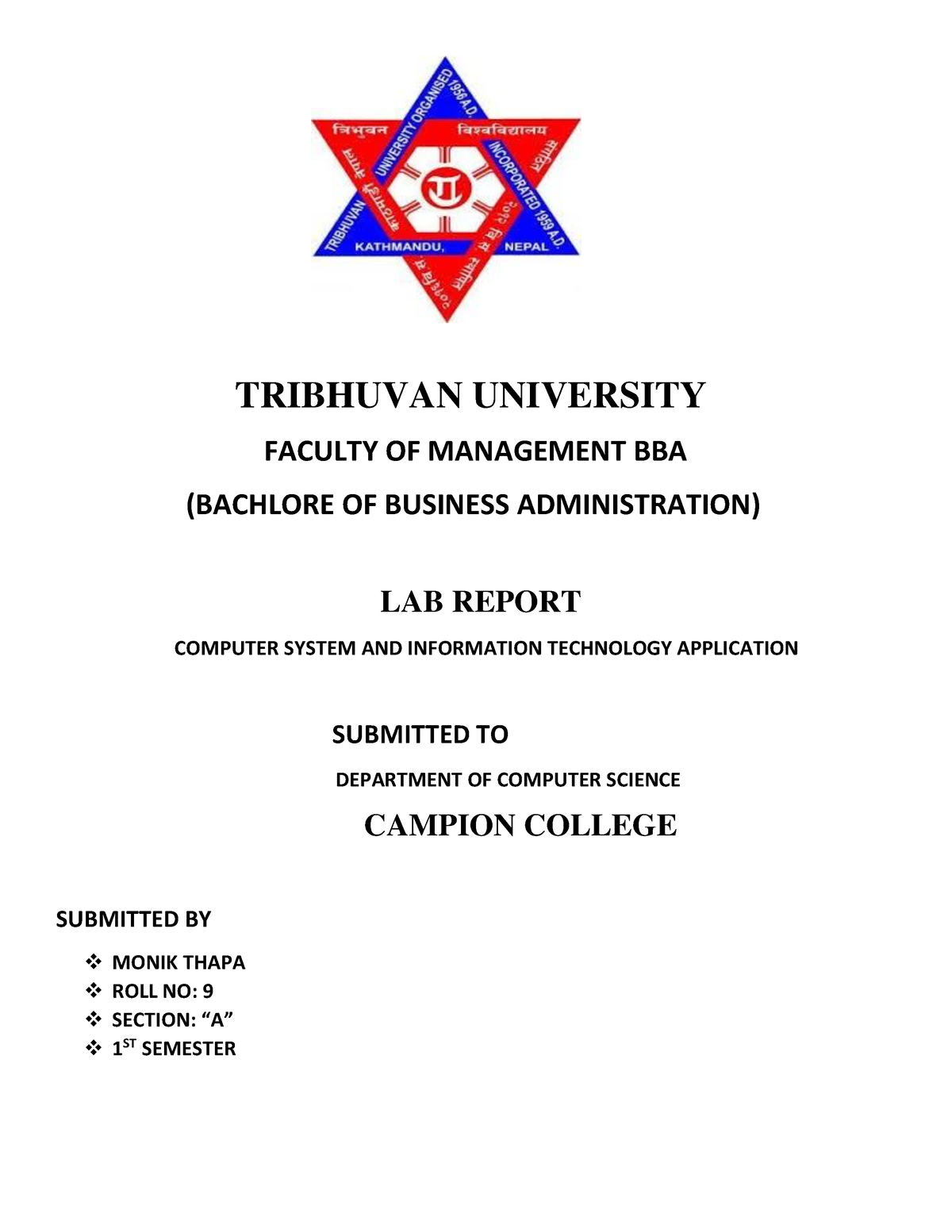 Management Information System - TRIBHUVAN UNIVERSITY FACULTY OF ...