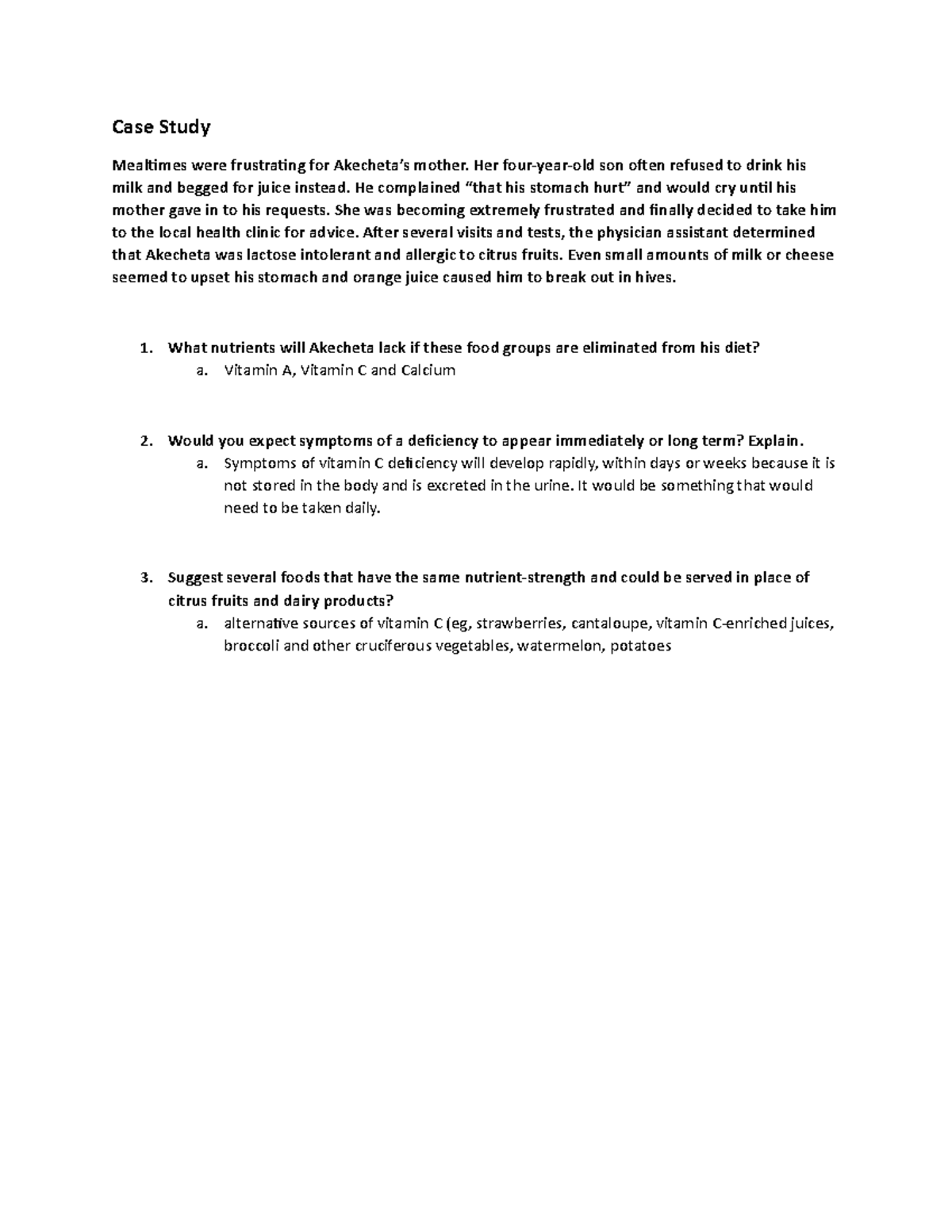 chapter 14 case study passing on nutrition wisdom