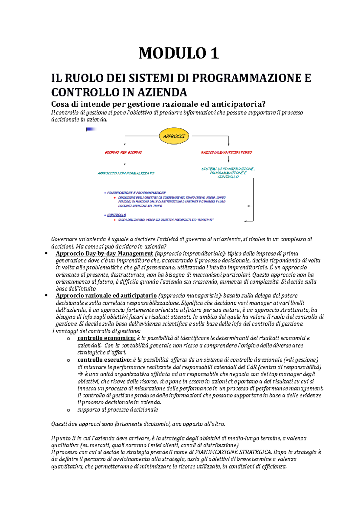PEC primo modulo - MODULO 1 IL RUOLO DEI SISTEMI DI PROGRAMMAZIONE E ...