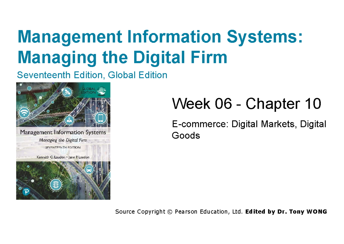 ISEM2005 Lecture 6 - notes - Management Information Systems: Managing ...