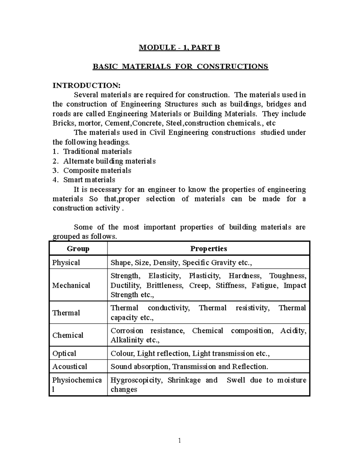 Elements+of+civil+engg-compiled - MODULE - 1, PART B BASIC MATERIALS ...