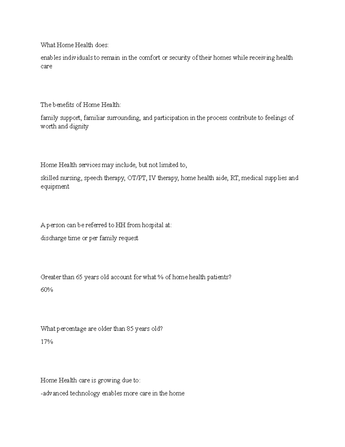 Home Health Nursing GSU Armstrong What Home Health does enables