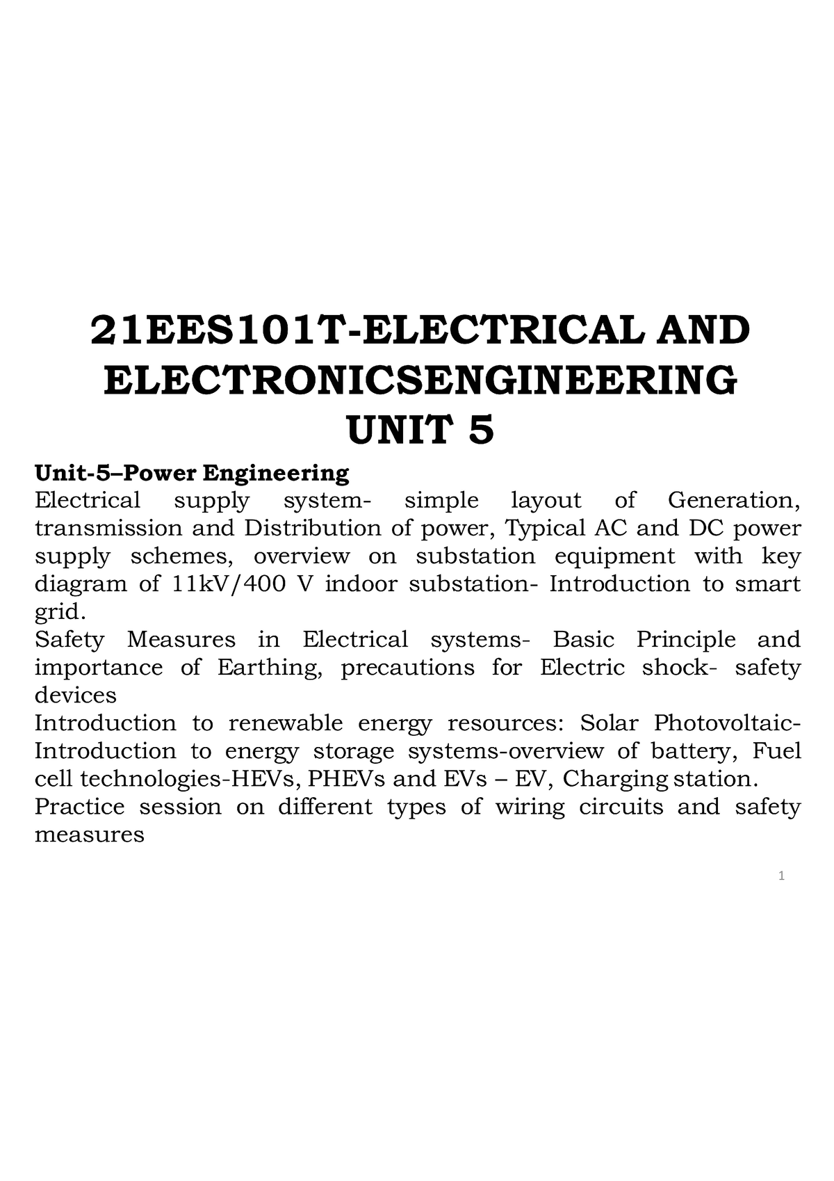 BEEE-UNIT 5 - Unit 5 - Electronic And Electrical Engineering - Studocu