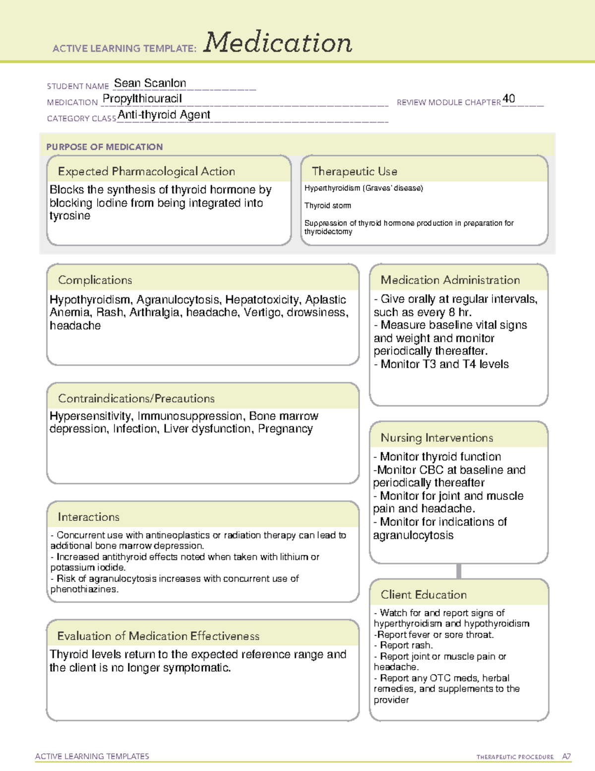 Active learning template medication - ACTIVE LEARNING TEMPLATES ...