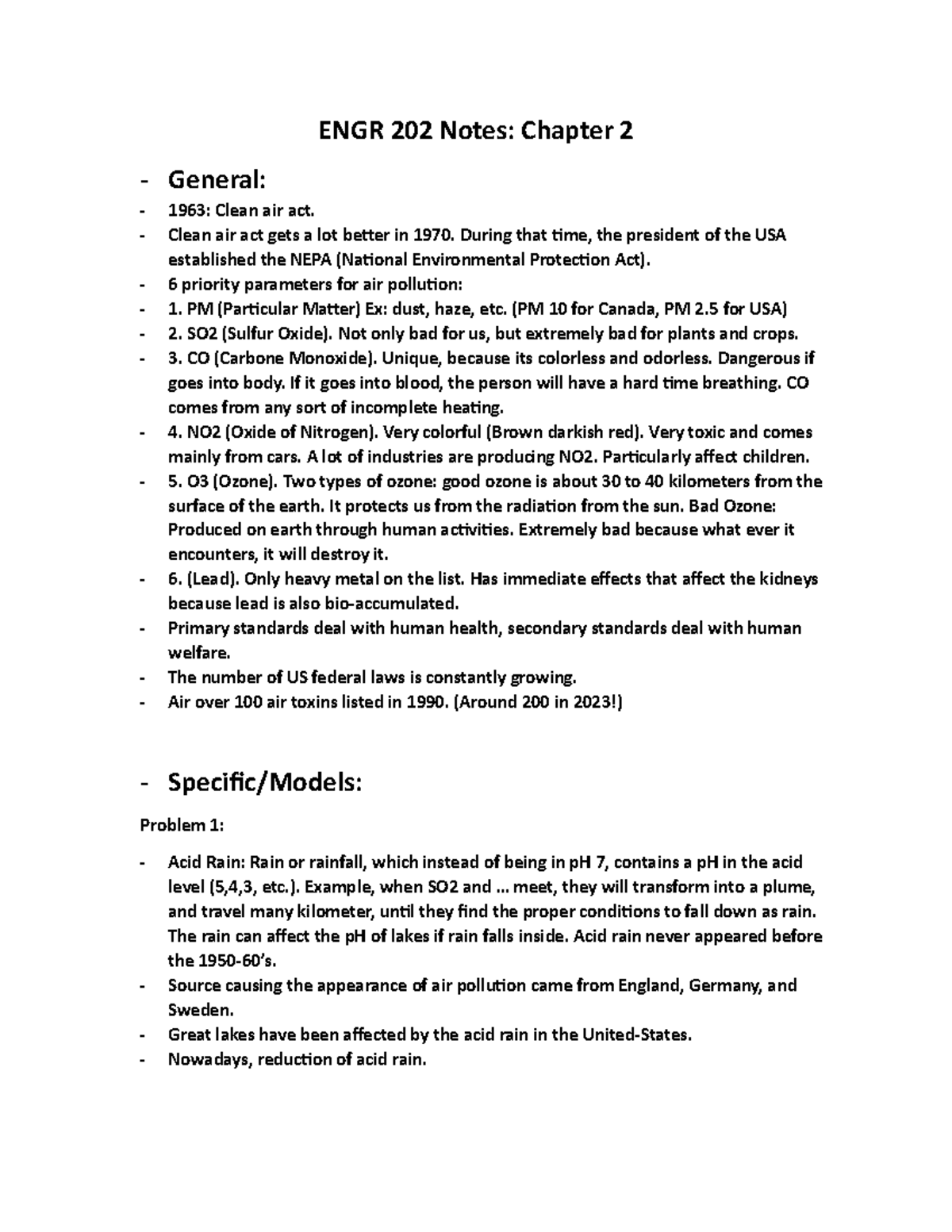 Chapter 2 - notes - ENGR 202 Notes: Chapter 2 - General: 1963: Clean ...