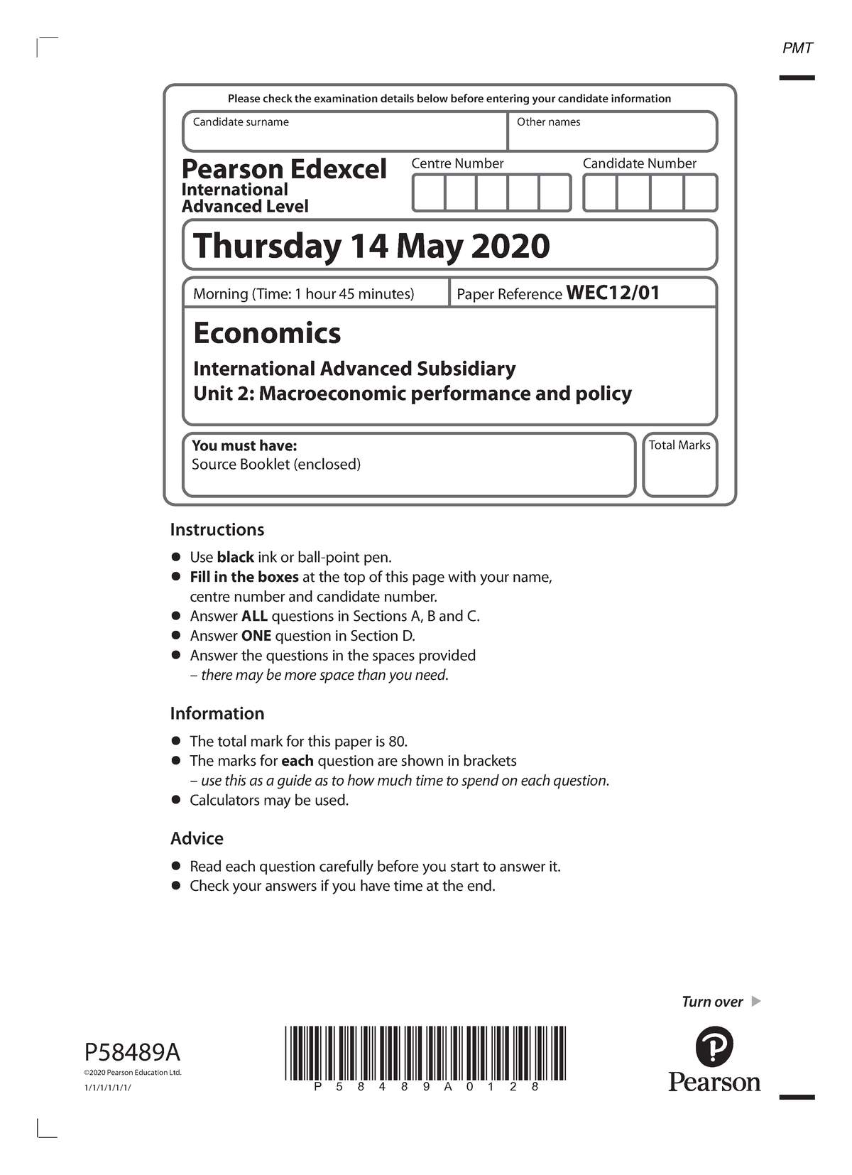 politics a level - Candidate surname Other names Total Marks Centre ...