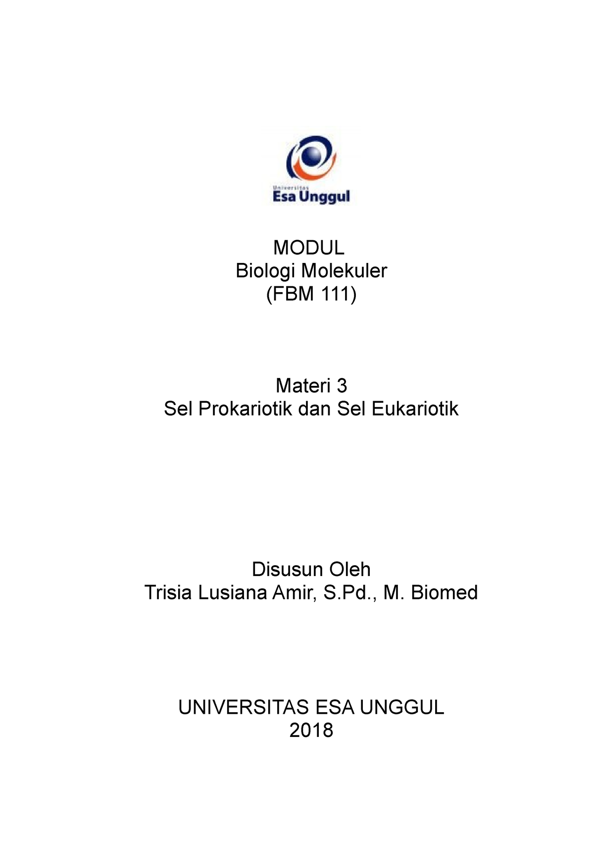 Modul 3 Online. Sel Prokariotik Dan Sel Eukariotik - MODUL Biologi ...