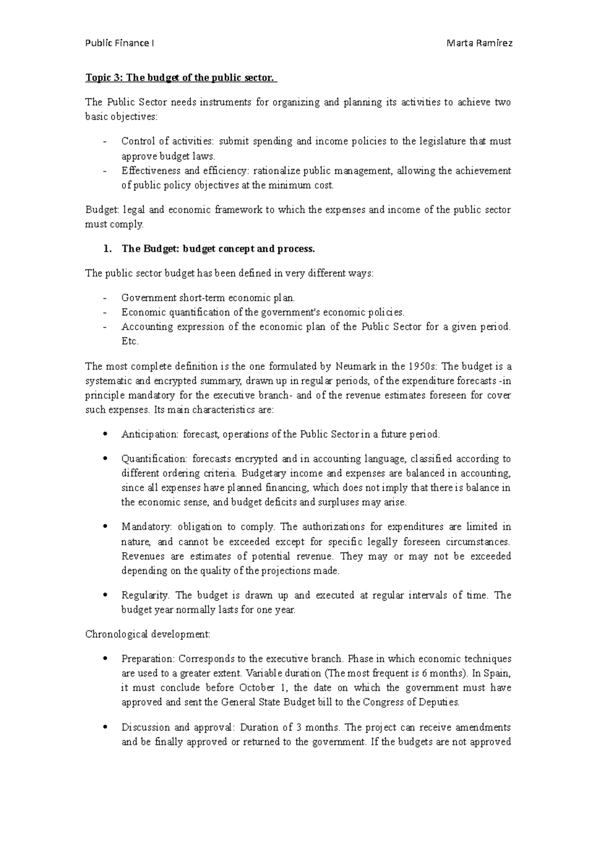 Lesson 8 Economic Regulation Topic 3 The budget of the public sector