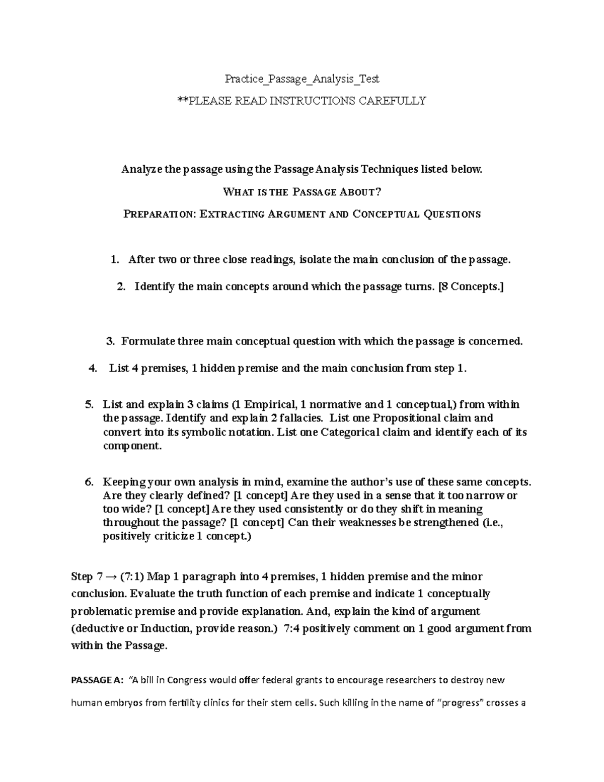 Homework seven (analysis) - Practice_Passage_Analysis_Test **PLEASE ...