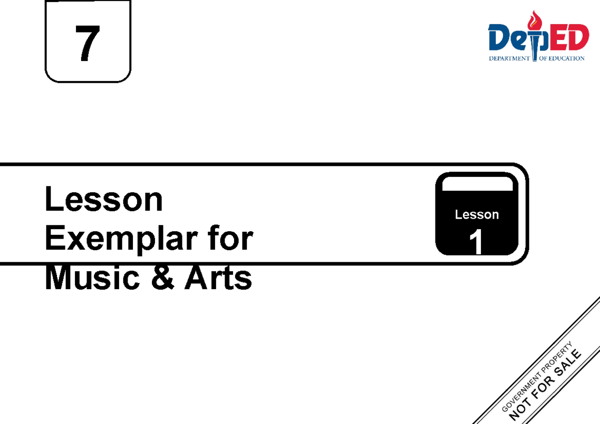 Q1 LE Music and Arts 7 Lesson 1 Weeks 1-2 - 7 Lesson Exemplar for Music ...