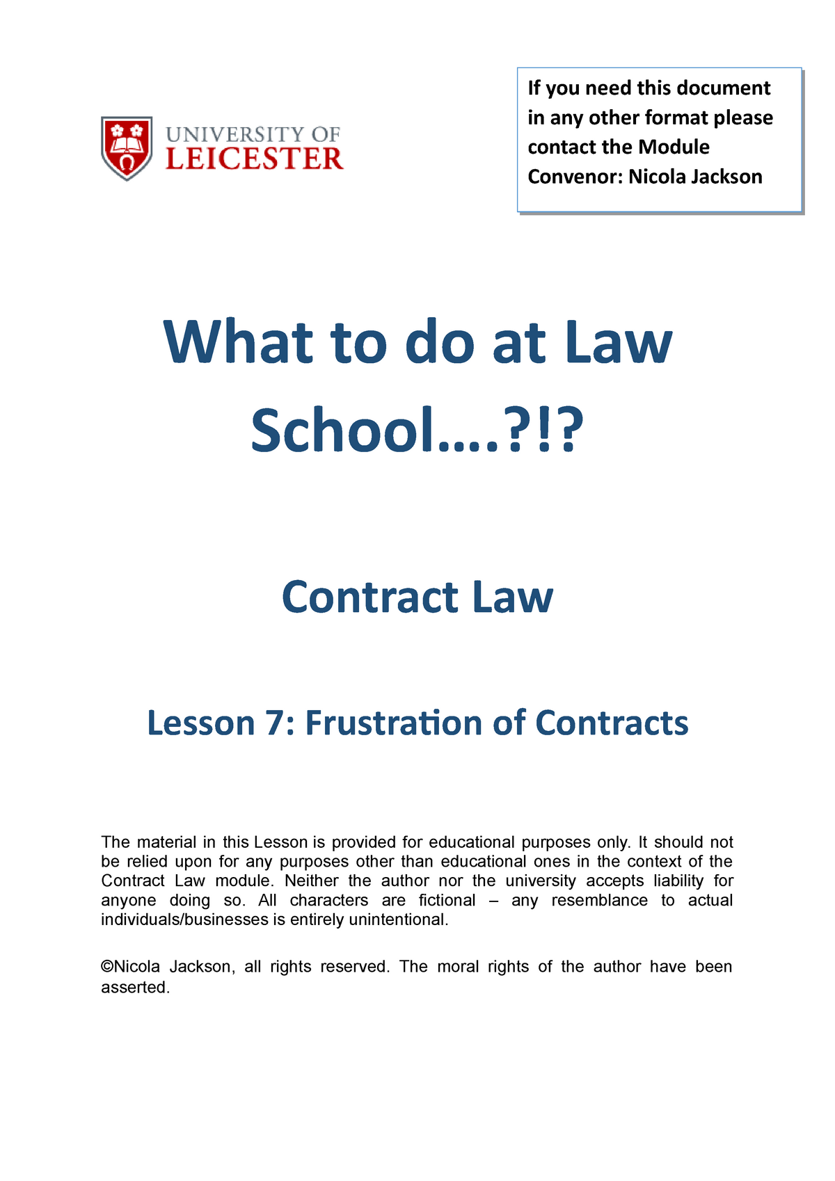 contract law coursework