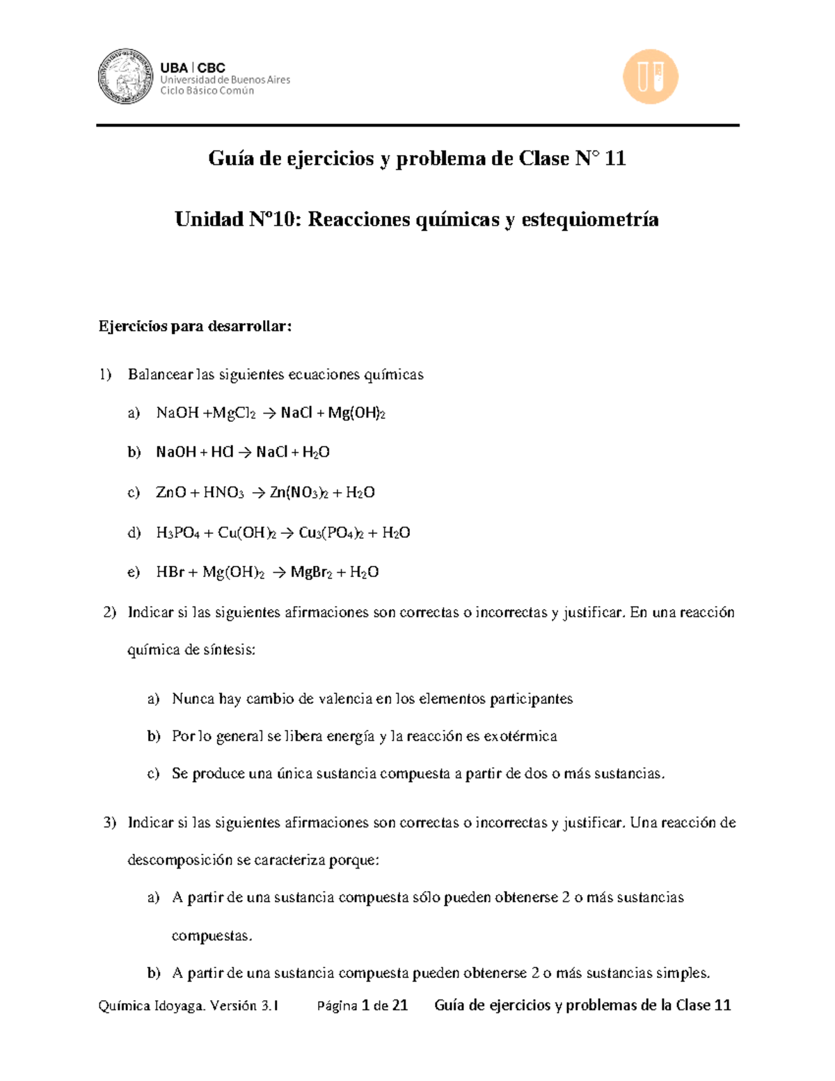 gu-a-de-ejercicios-en-una-reacci-n-qu-mica-de-s-ntesis-a-nunca-hay
