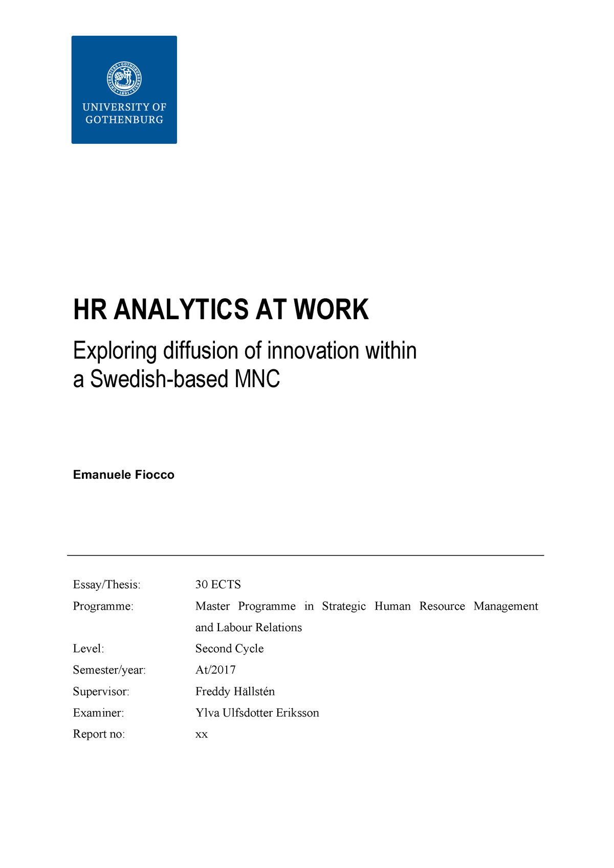 hr analytics thesis