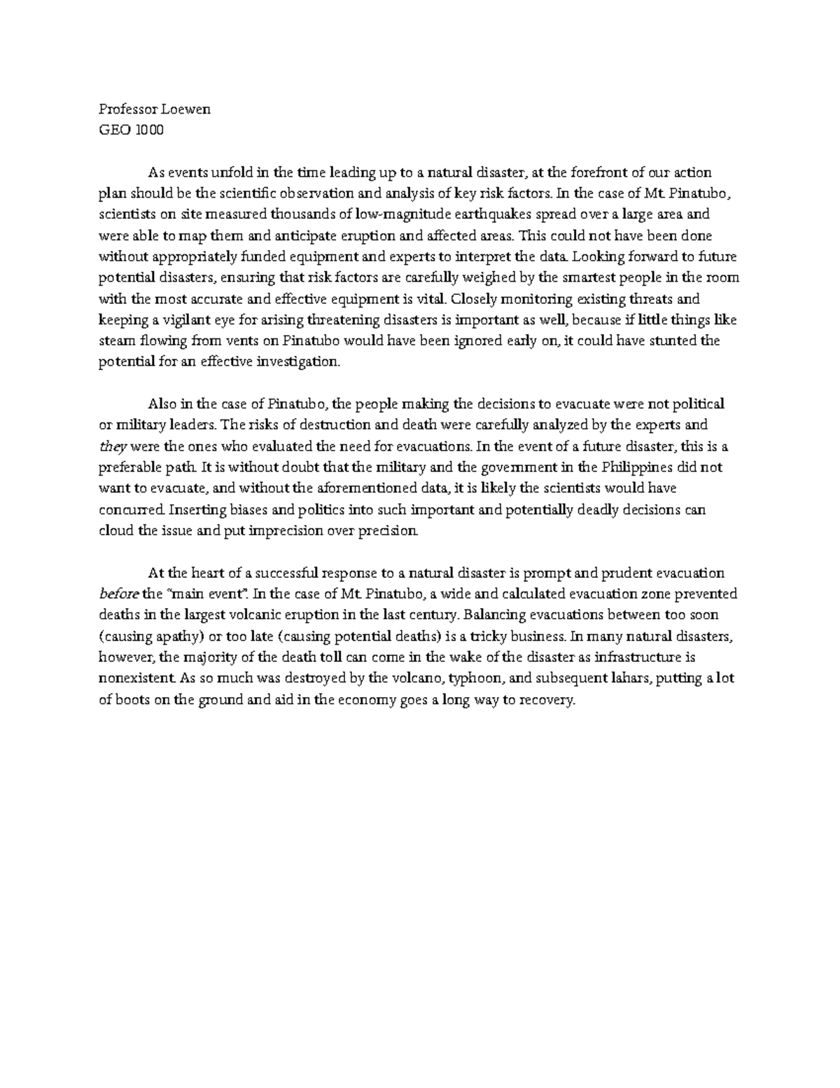 Volcano Report - Grade: A - Professor Loewen GEO 1000 As events unfold ...