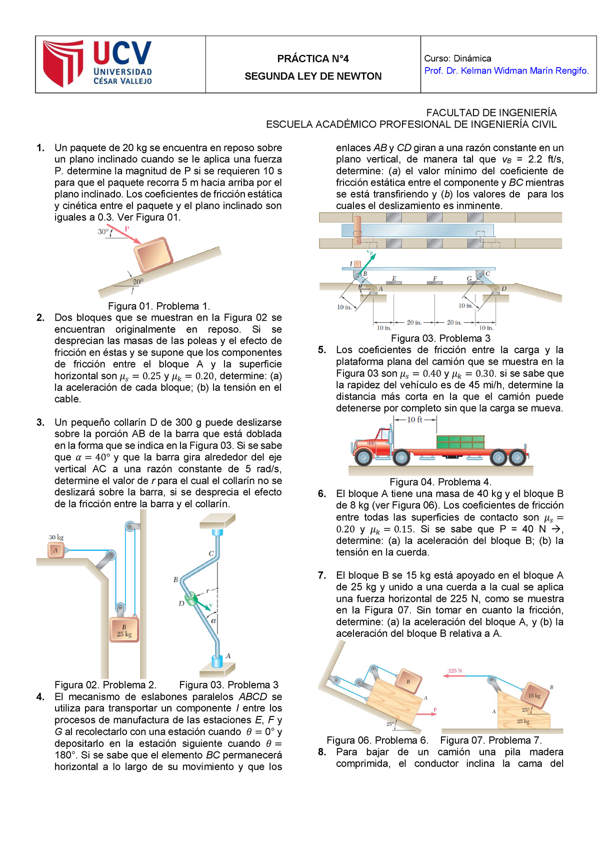 S04 Practica 2da-Ley-Newton - PRÁCTICA N° SEGUNDA LEY DE NEWTON Curso ...