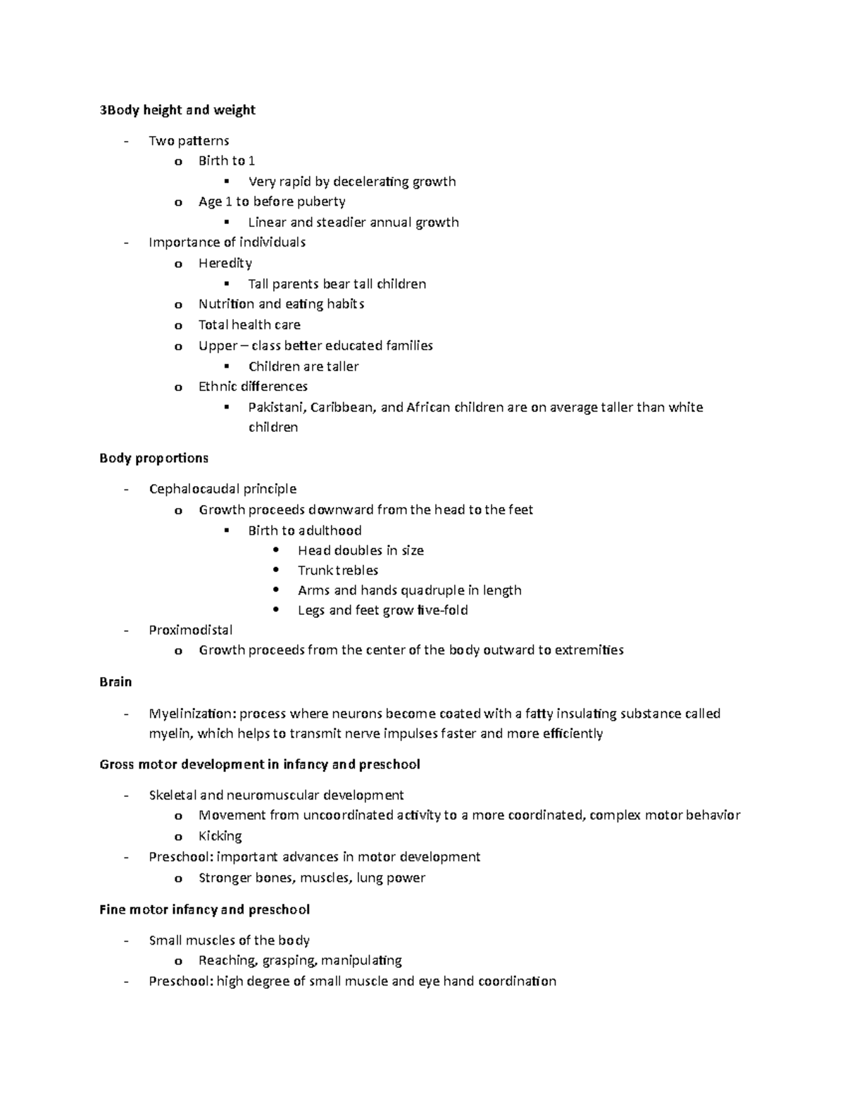 Physical development sensory disorder - 3Body height and weight - Two ...