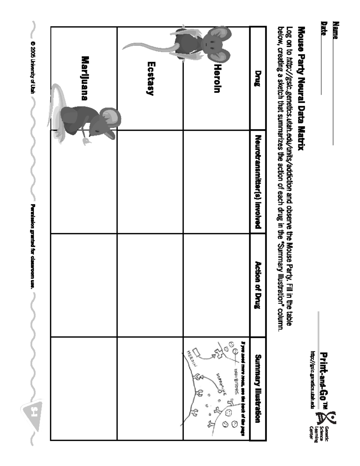 Mouse Party PDF .. Name Date TM g Science Learning