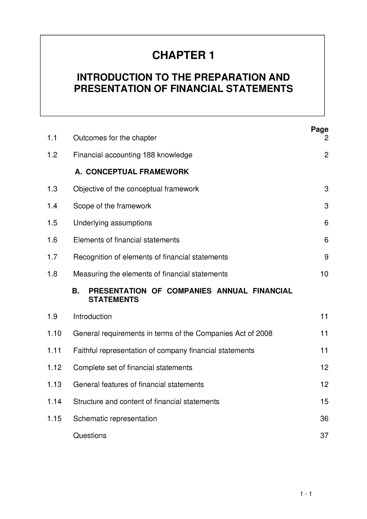 Chapter 1 Notes - CHAPTER 1 INTRODUCTION TO THE PREPARATION AND ...