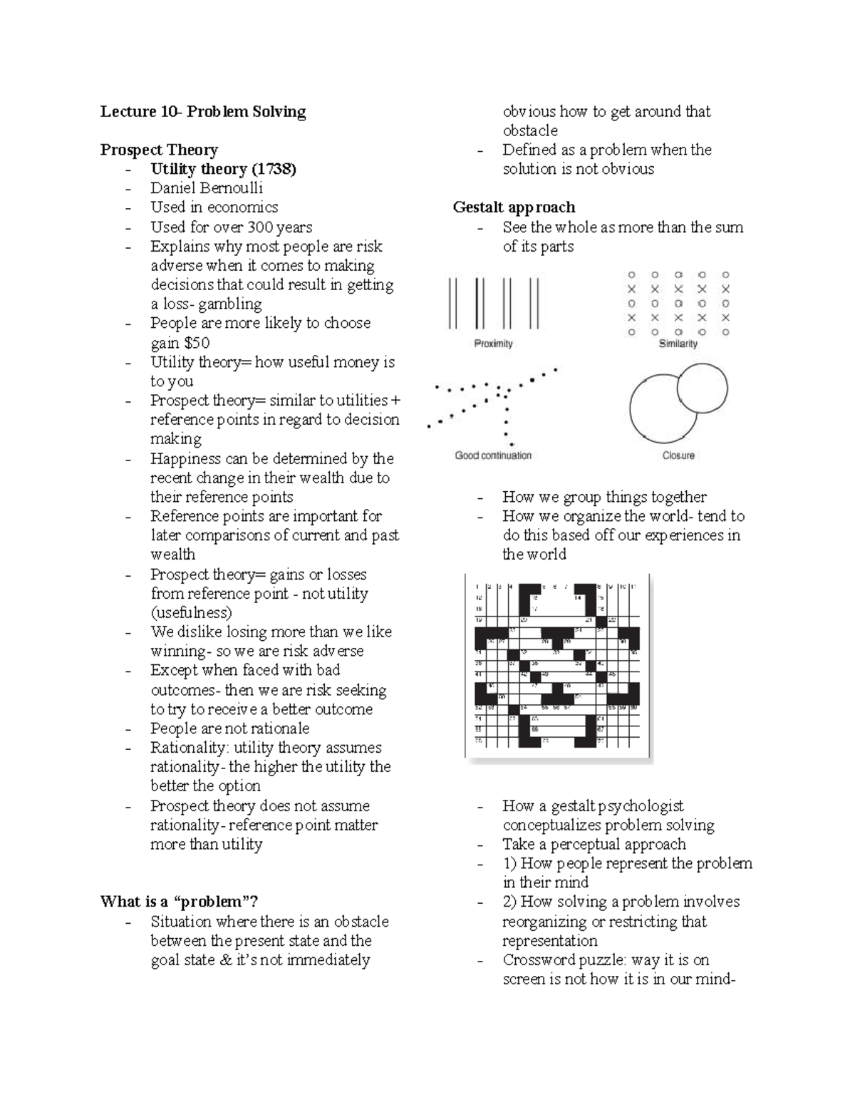 Lecture 10- Problem Solving - Lecture 10- Problem Solving Prospect ...