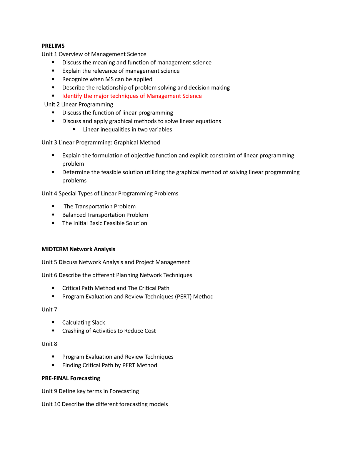 management-science-learning-outcomes-prelims-unit-1-overview-of