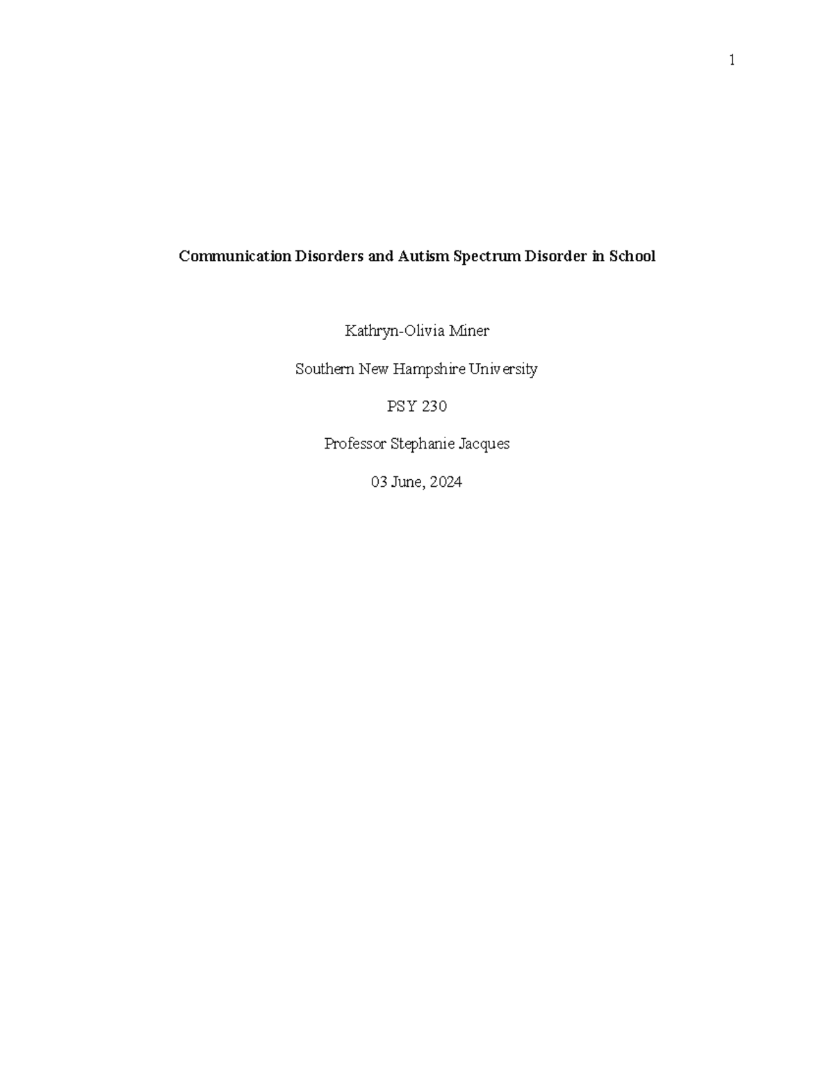 5-2 Short Paper Comm. Disorders & ASD in school - Communication ...